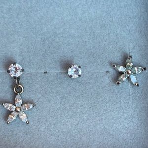 Cartilage Crystal Surgical Steel Stud Earrings—NWOT